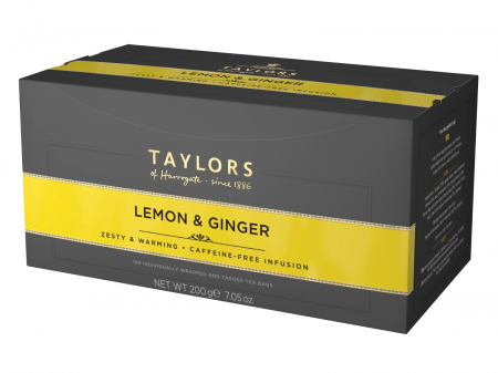 Ceai Plic - Taylors Infuzie Ceai Lamaie si Ghimbir, 100 pliculete ambalate individual, 200 gr.