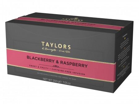 Ceai Plic - Taylors Infuzie Ceai Mure si Zmeura, 100 pliculete ambalate individual, 200 gr.