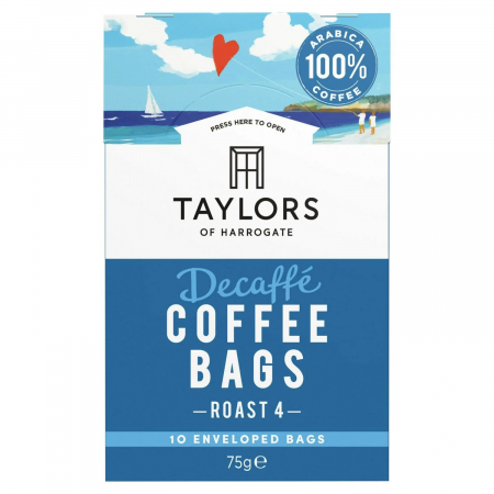 Cafea Instant - Taylors Plicuri Cafea fara cofeina, 100% Arabica, 10 pliculete, 75 gr.