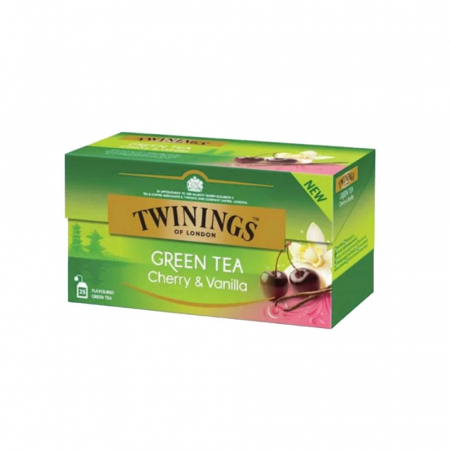 Ceai Plic - Twinings Ceai Verde Cu Aroma Cirese Si Vanilie 25X1.7G