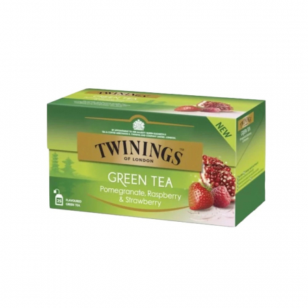 Ceai Plic - Twinings Ceai Verde Cu Aroma De Rodie,Zmeura Si Capsuni 25X1,5G