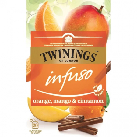 Ceai Plic - Twinings Infuzie Portocala,Mango & Scortisoara 20X2G