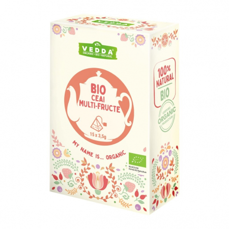 Ceai Plic - Vedda Ceai BIO Multi-fructe Bio Piramida 15x3.5g