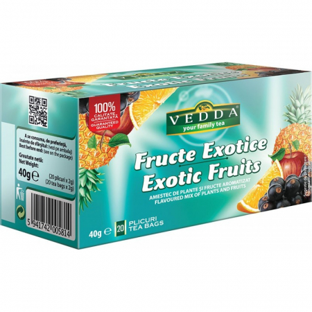 Ceai Plic - Vedda Ceai Fructe Exotice - 20 plicuri / 2 gr