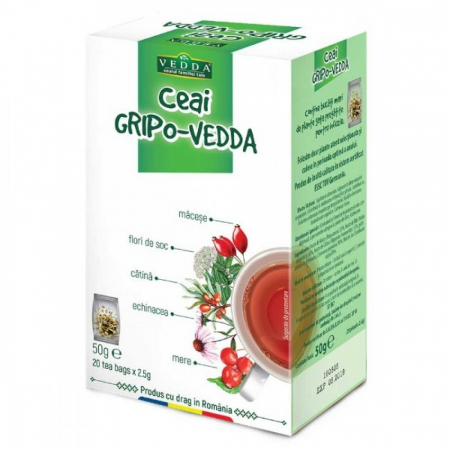 Ceai Plic - Vedda Ceai pentru afectiuni Gripo 20plic