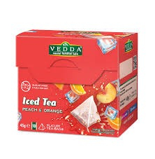 Ceai Plic - Vedda Ceai Piramida Piersica Portocala Iced Tea 10 pir/4.5g 45g net