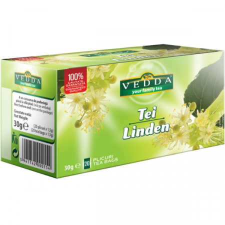 Ceai Plic - Vedda Ceai Tei - 20 plicuri / 1 gr