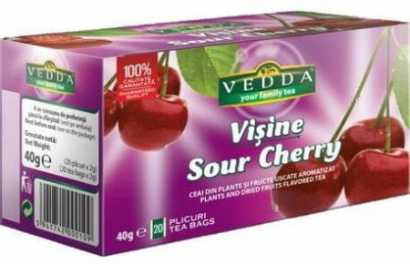Ceai Plic - Vedda Ceai Visine - 20 plicuri / 2 gr
