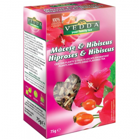 Ceai Vrac - Vedda Ceai Vrac Macese & Hibiscus - 75g vrac