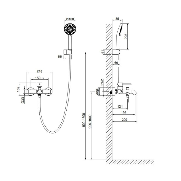 Baterie cadă ASTRO - Auriu [2]