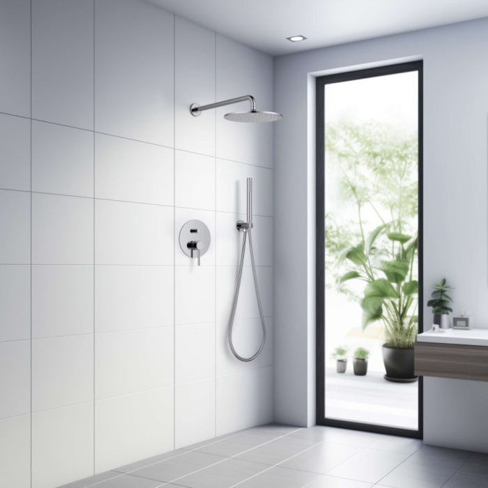 Baterie duș ASTRO încastrat - Crom [3]