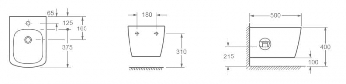 Bideu MONTANA suspendat - alb [3]