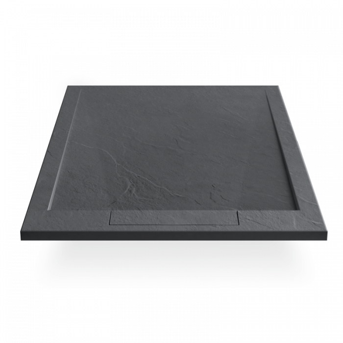 Cădiță de duș STONE 90x90 cm – Marmură Turnată, Antracit Mat [6]