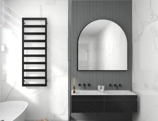 Calorifer portprosop CUBE BLACK 1100x500mm - negru mat [2]