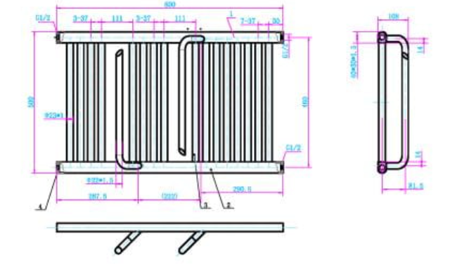 Calorifer portprosop SMART WHITE 800x500mm - alb lucios [2]