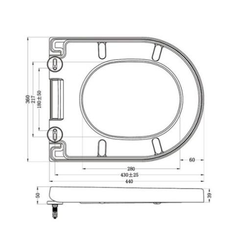 Capac WC INDIANA SoftClose, QuickRelease - alb (compatibil cu 102BR) [2]