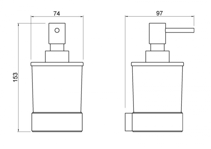 Dozator săpun lichid MONO - Crom [2]