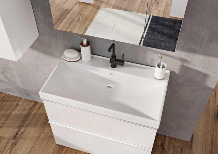 Lavoar dreptunghiular MAXXI, din porțelan, încorporabil 100X46cm - alb [2]