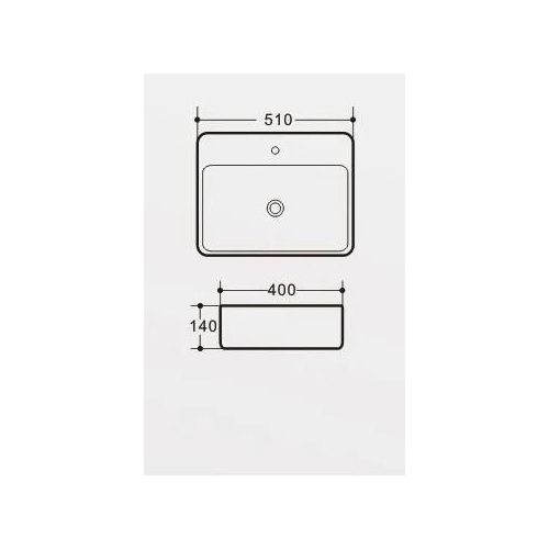 Lavoar FRESNO 50x40 - Alb lucios [2]