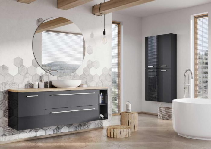 Lavoar oval 52x40, cu montaj pe blat, alb lucios - Rika [2]