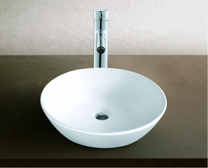 Lavoar rotund NEW YORK, din porțelan, montaj pe blat 45,5cm - alb [2]