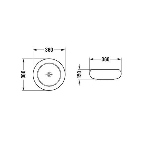 Lavoar  rotund SOROYA  36cm - Alb [2]