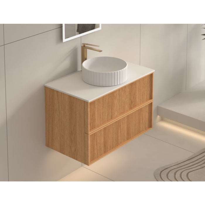 Mobilier SAVONA  suspendat - 80 cm - stejar [3]