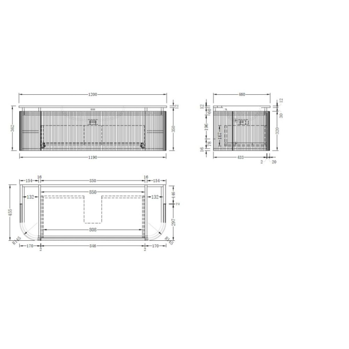 Mobilier SIERRA  pentru baie - 120 cm - alb mat [6]