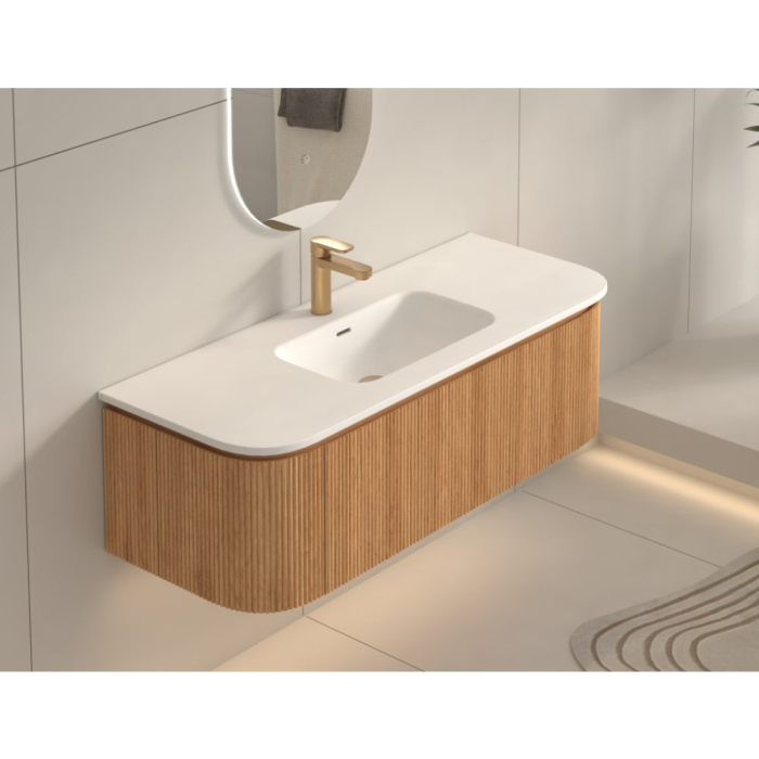 Mobilier SIERRA  pentru baie - 120 cm - stejar [4]