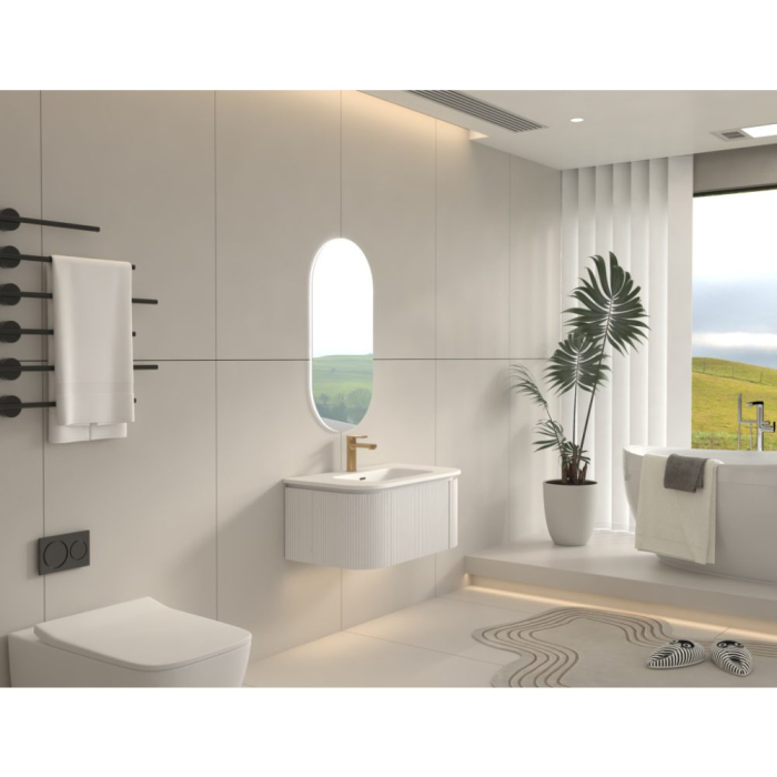 Mobilier SIERRA pentru baie - 80 cm  - alb mat [2]