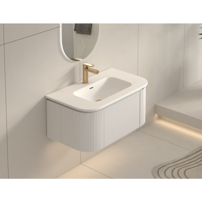 Mobilier SIERRA pentru baie - 80 cm  - alb mat [3]