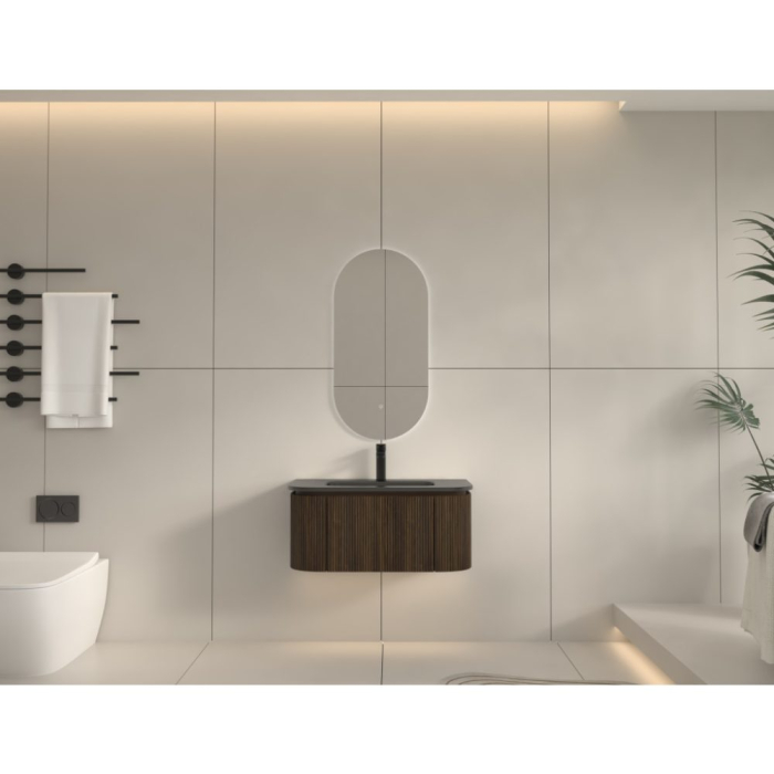 Mobilier SIERRA  pentru baie - 80 cm - nuc [2]