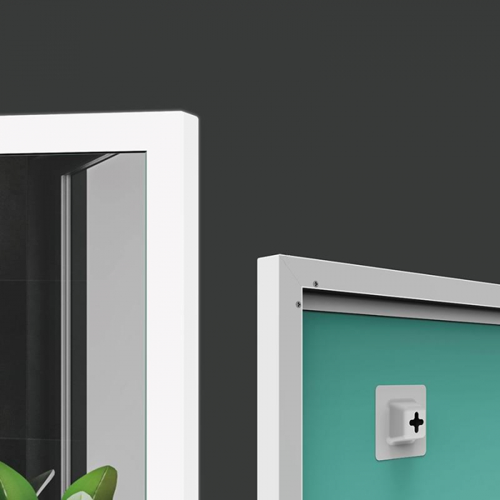 Oglinda LED, lumină reglabilă, dezaburire, afișează temperatura și ceasul, 60x70cm [3]