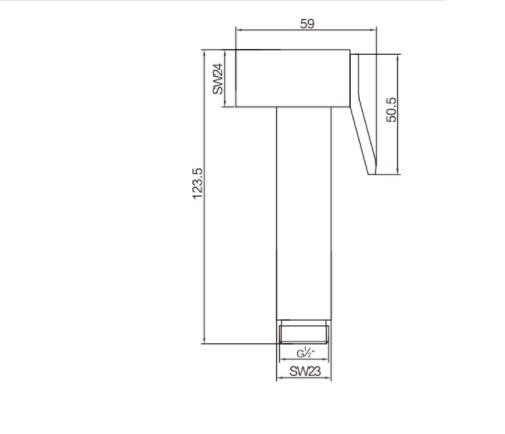 Pară de duș pentru bideu - Crom [2]