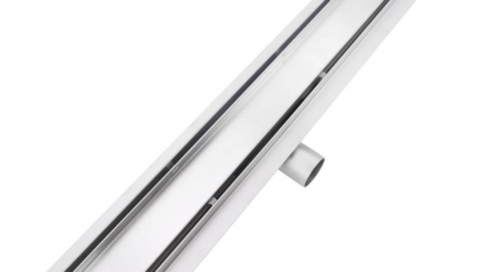 Rigolă de scurgere 2în1, din oțel inoxidabil, cu grilă reversibilă, 80cm - crom [2]