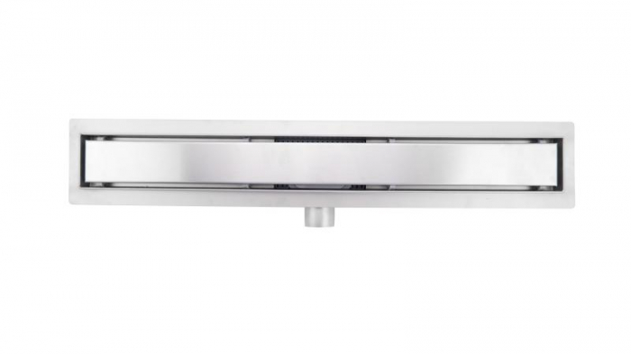 Rigolă de scurgere 2în1, din oțel inoxidabil, cu grilă reversibilă, 80cm - crom [4]