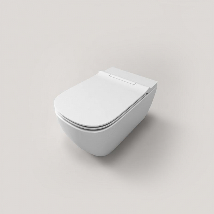 Vas WC Inteligent OHIO Rimless, Vortex, Suspendat, cu Capac – Alb Lucios (2BOX) [2]