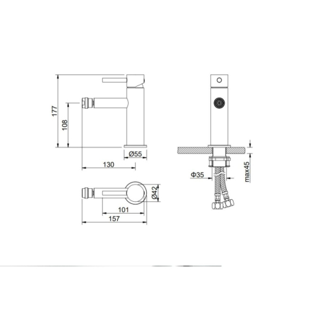 Baterie bideu ASTRO - Crom [1]
