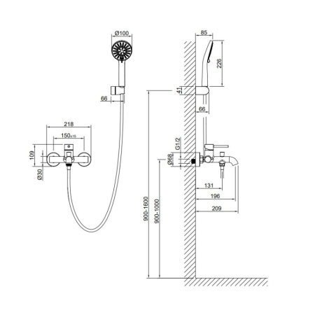 Baterie cadă ASTRO - Auriu [1]