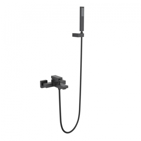 Baterii cadă - Baterie cada CUBEFIELD, completa, cu montaj pe perete - negru