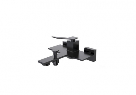 Baterii cadă - Baterie Cadă ROCKFIELD, cu Montaj pe Perete – Negru Mat