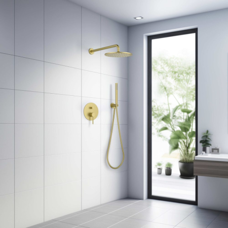 Baterie duș ASTRO încastrat - Auriu [2]