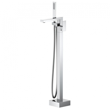 Baterii cadă - Baterie înaltă cadă CUBEFIELD, cu montaj în pardoseală - crom