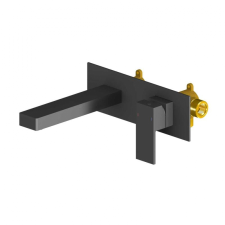 Baterii baie - Baterie lavoar CUBEFIELD, incastrata in perete - Negru