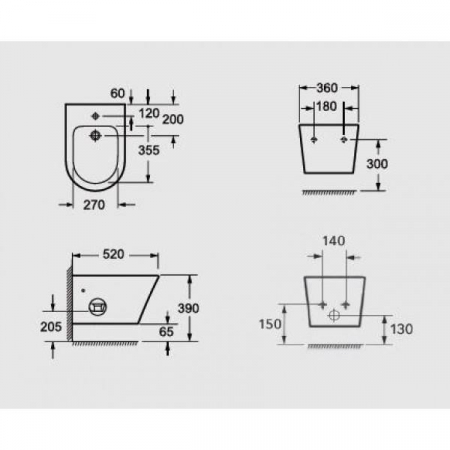 Bideu INDIANA suspendat - alb [1]