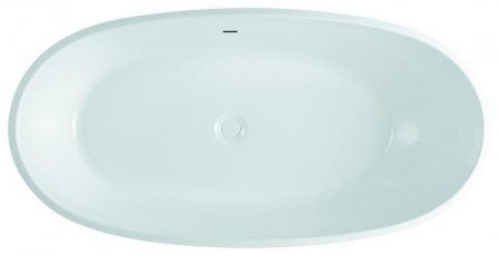 Cadă SILK din acril, freestanding, de mijloc, 170x85cm - alb lucios [3]