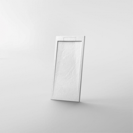 Cădiță de duș STONE 120x90 cm – Marmură Turnată, Alb Mat [1]