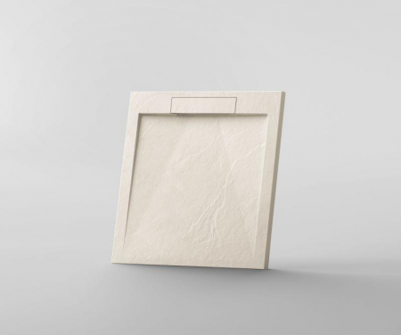Cădiță de duș STONE 90x90 cm – Marmură Turnată, Bej Mat [5]