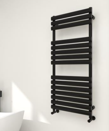 Calorifer portprosop MOON BLACK 1200x500mm - negru mat [1]