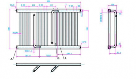 Calorifer portprosop SMART WHITE 800x500mm - alb lucios [1]